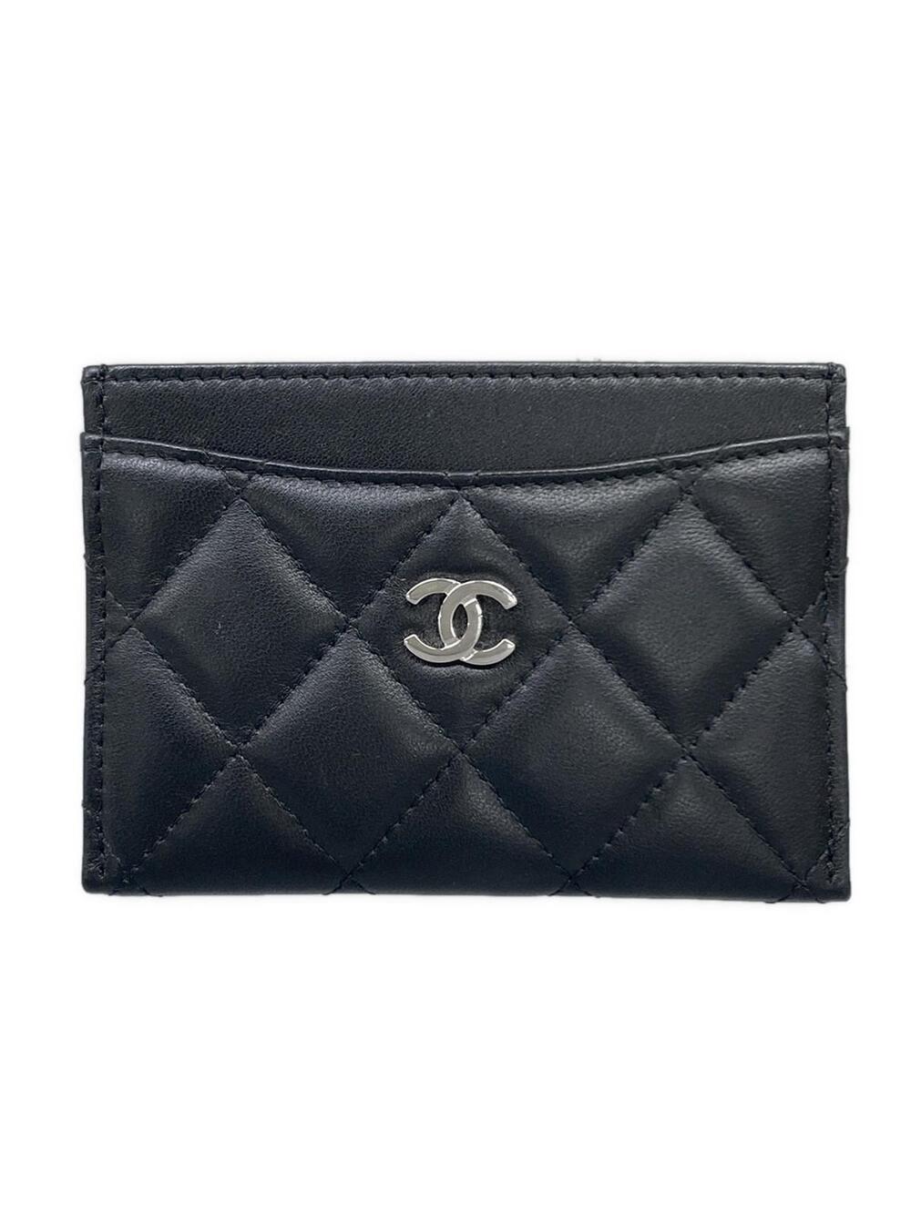 Chanel Matelasse Black Lambskin Card #368647C81B
